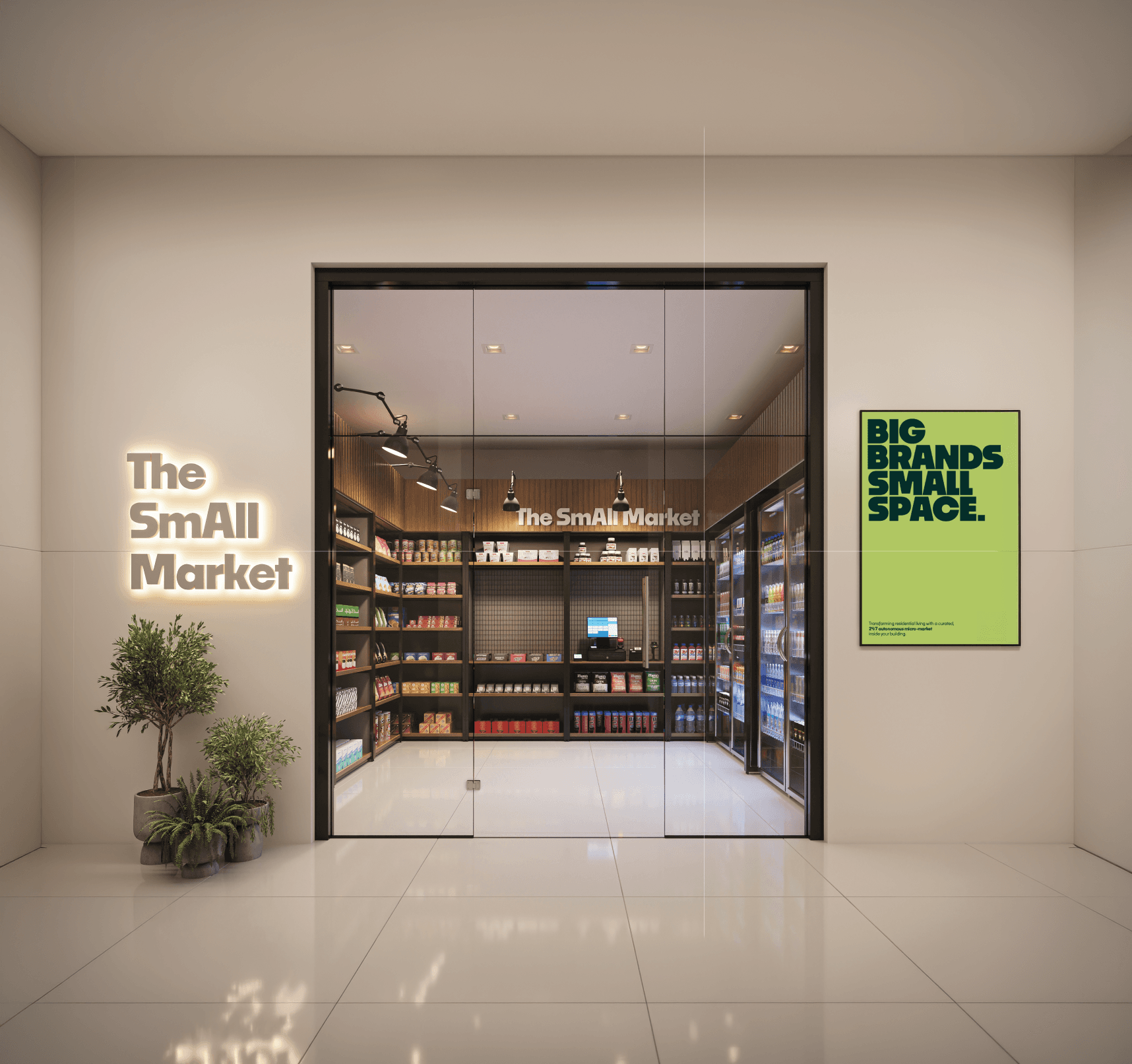 The SmAll Market - Modern micro-market interior